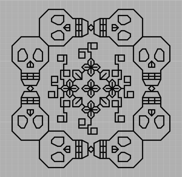 Skull Lace Blackwork