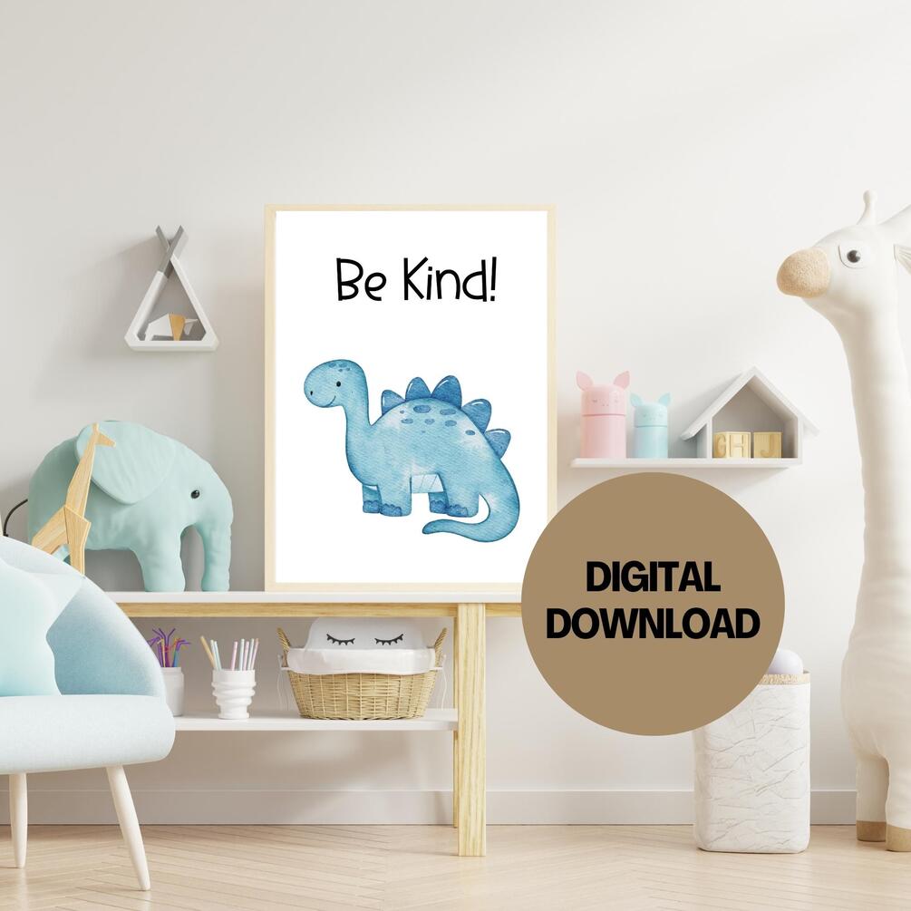 Dinosaur Nursery Prints, Dinosaur Nursery Decor, Nursery Print, Baby