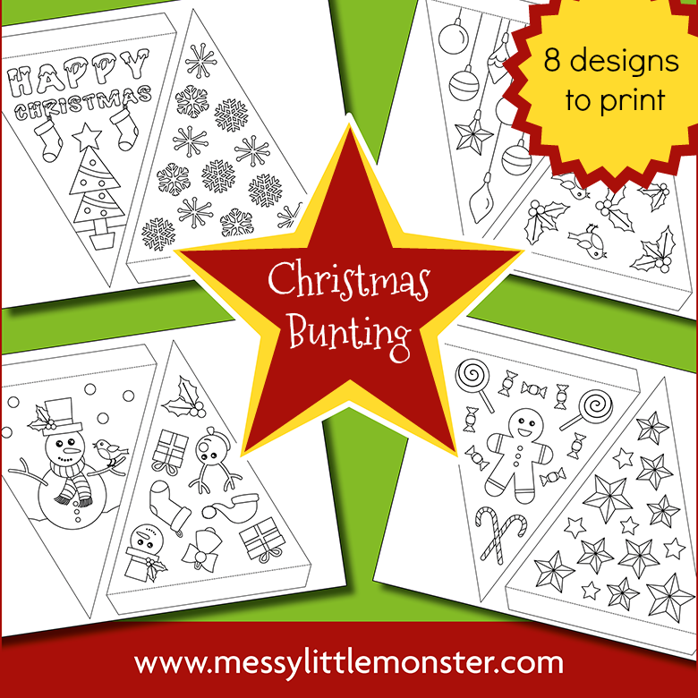 Christmas Bunting Template
