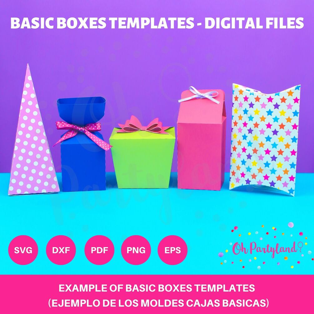 Basic Boxes templates SVG, DXF, PNG, PDF and EPS Digital files 0105
