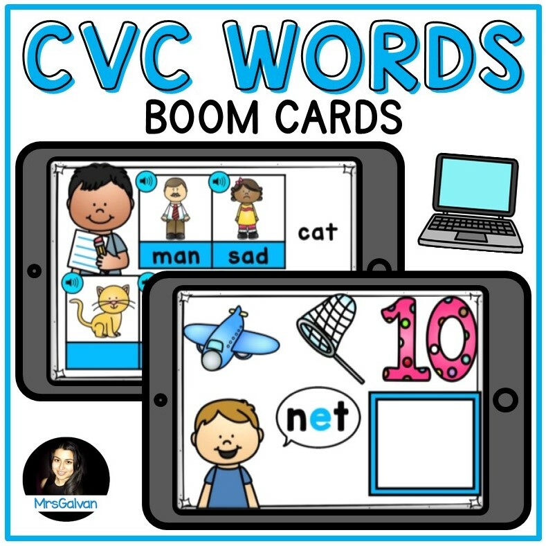 CVC Matching Boom Cards With Audio Sound