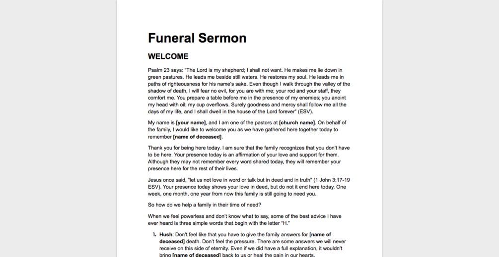 revelation 21 1 7 funeral sermon