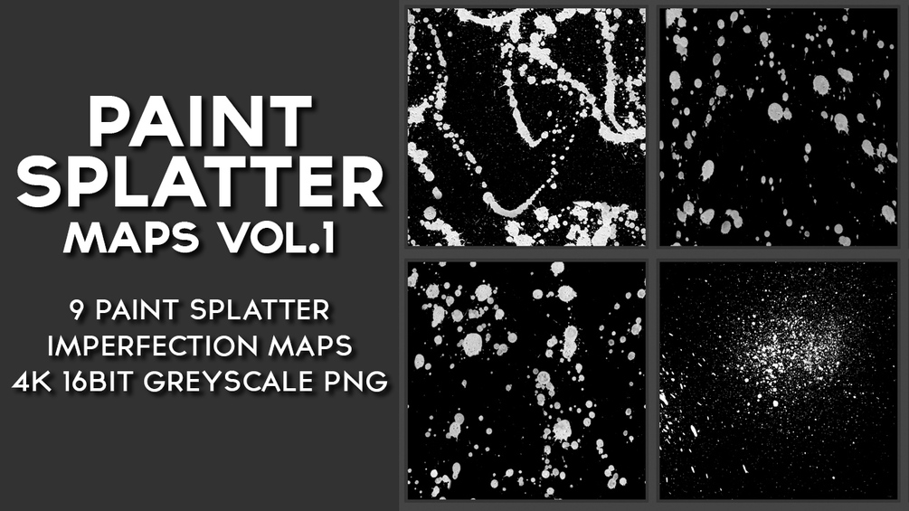 Paint Splatter Vol. 1 Surface Imperfection Maps