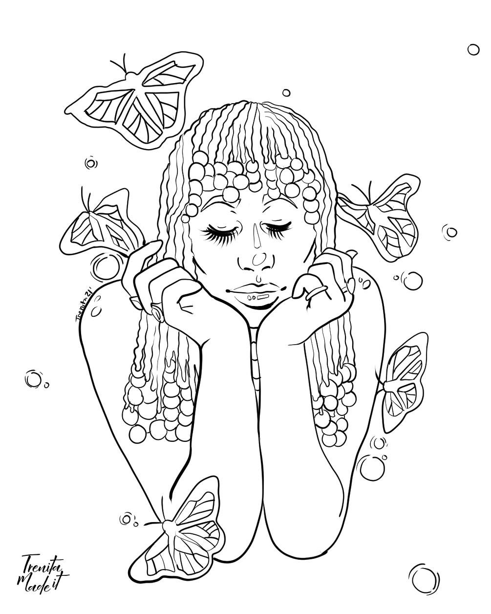 FREE SZA Good Days Coloring Page