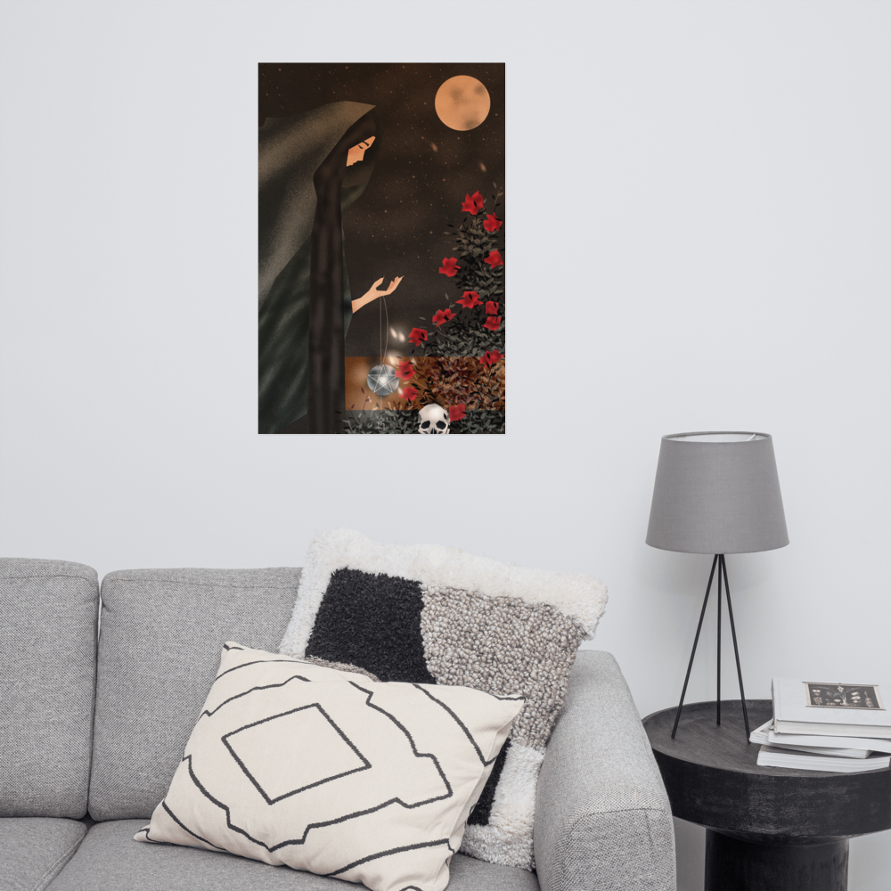 Halloween Full Moon Poster image mockup
