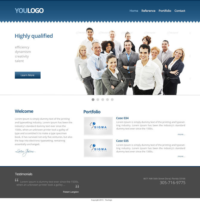 Simple template website
