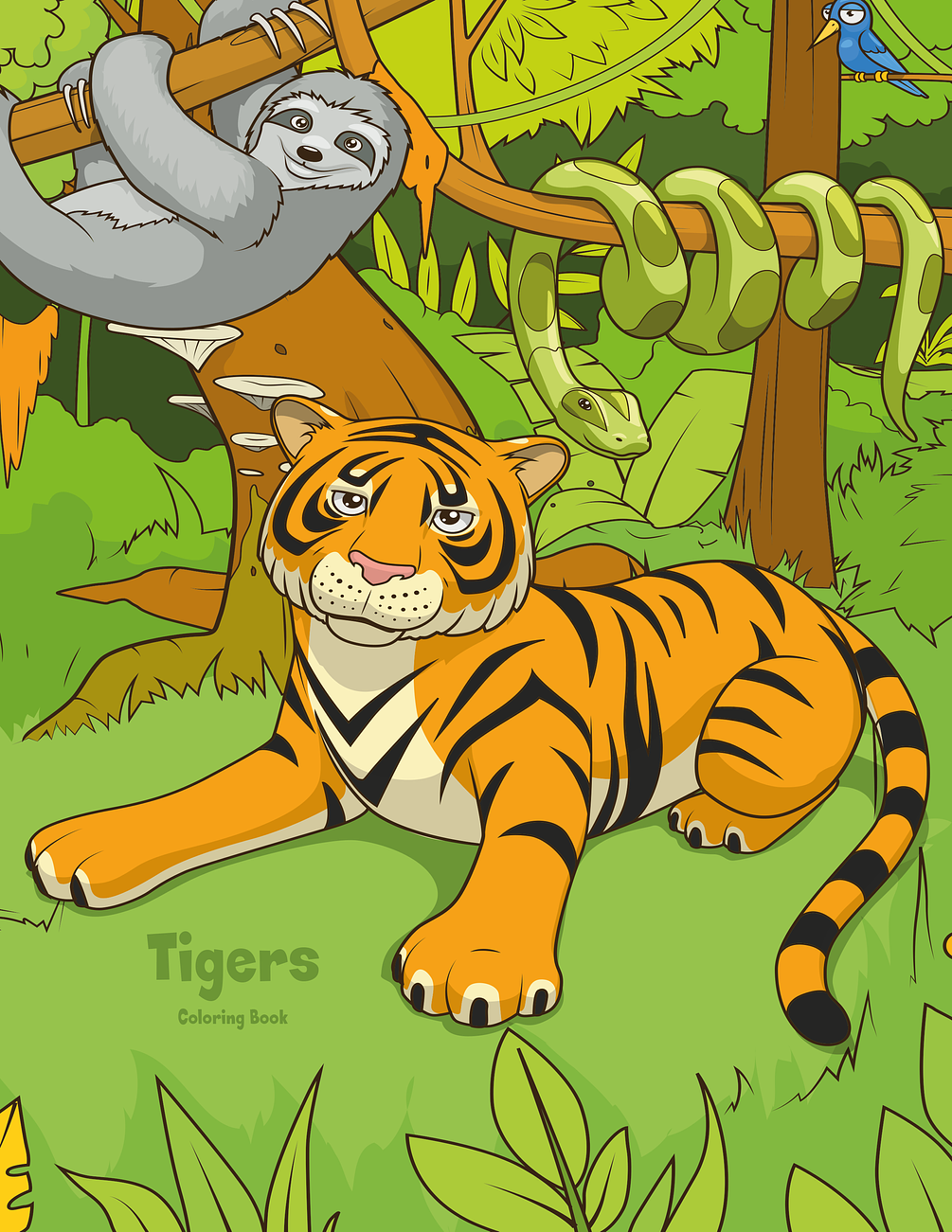 Tigers Coloring Book