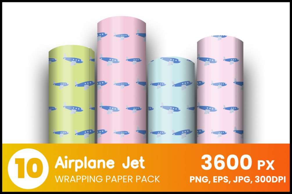 Airplane Jet 10 Wrapping Paper
