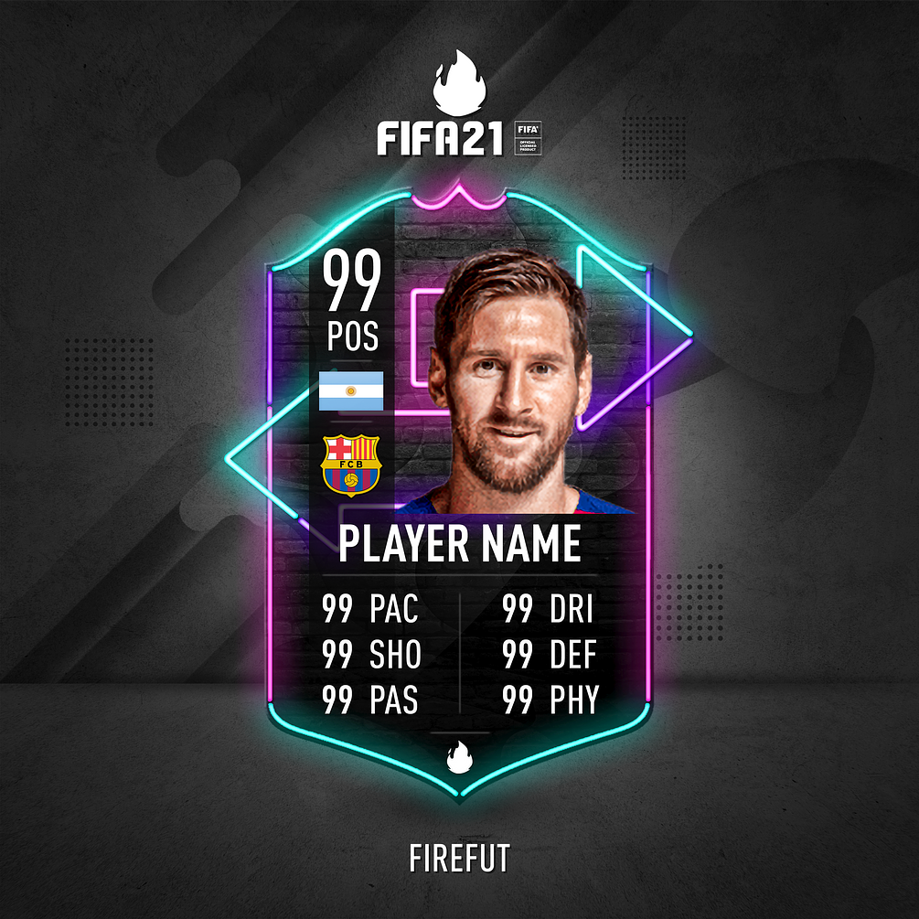 FIFA 21 OTW Concept card (Photoshop + mobile)
