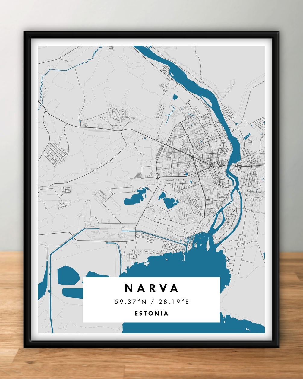 NARVA Estonia Digital Map Poster Special