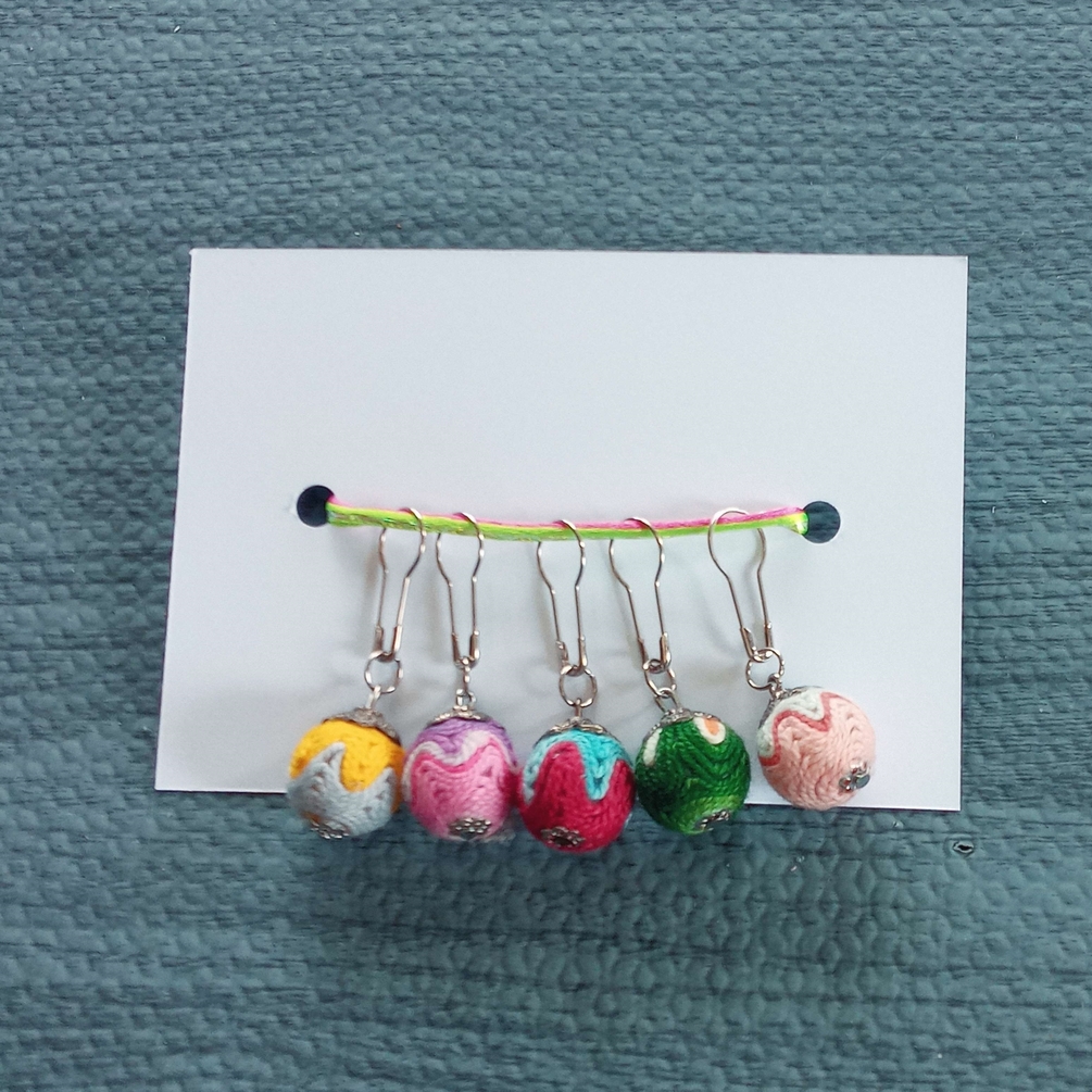 Artistic Decorative Light Bulb Stitch Markers