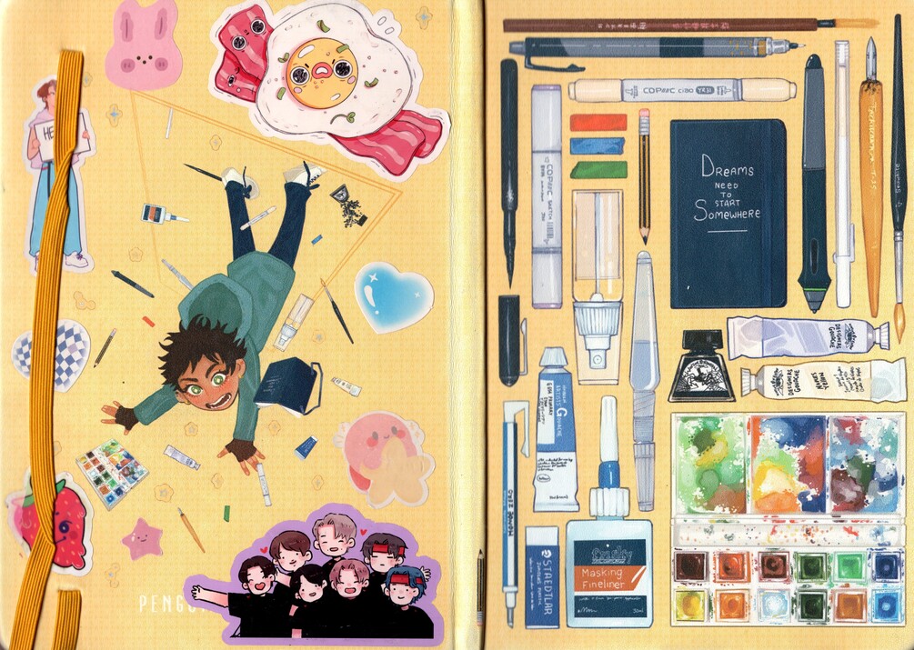 Sara Macias 'Art Supplies' Sketchbook PDF (2022)