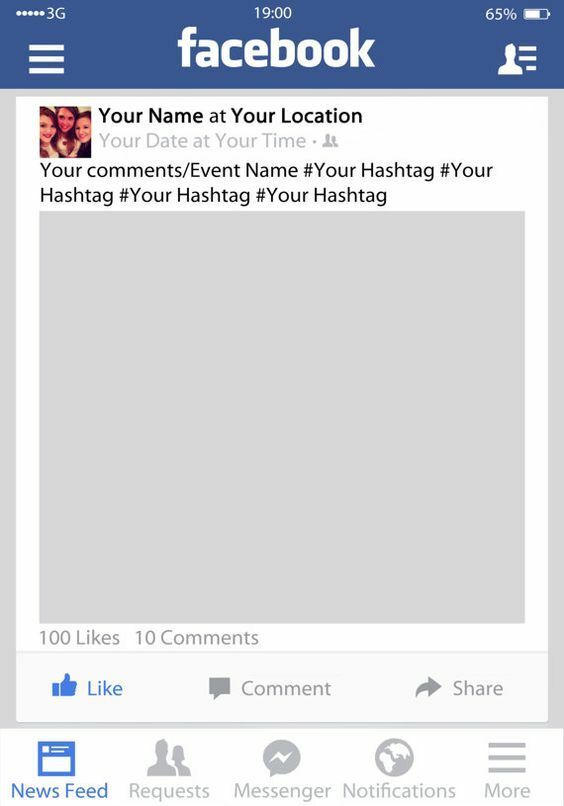 Facebook Photo Frame PDF editable