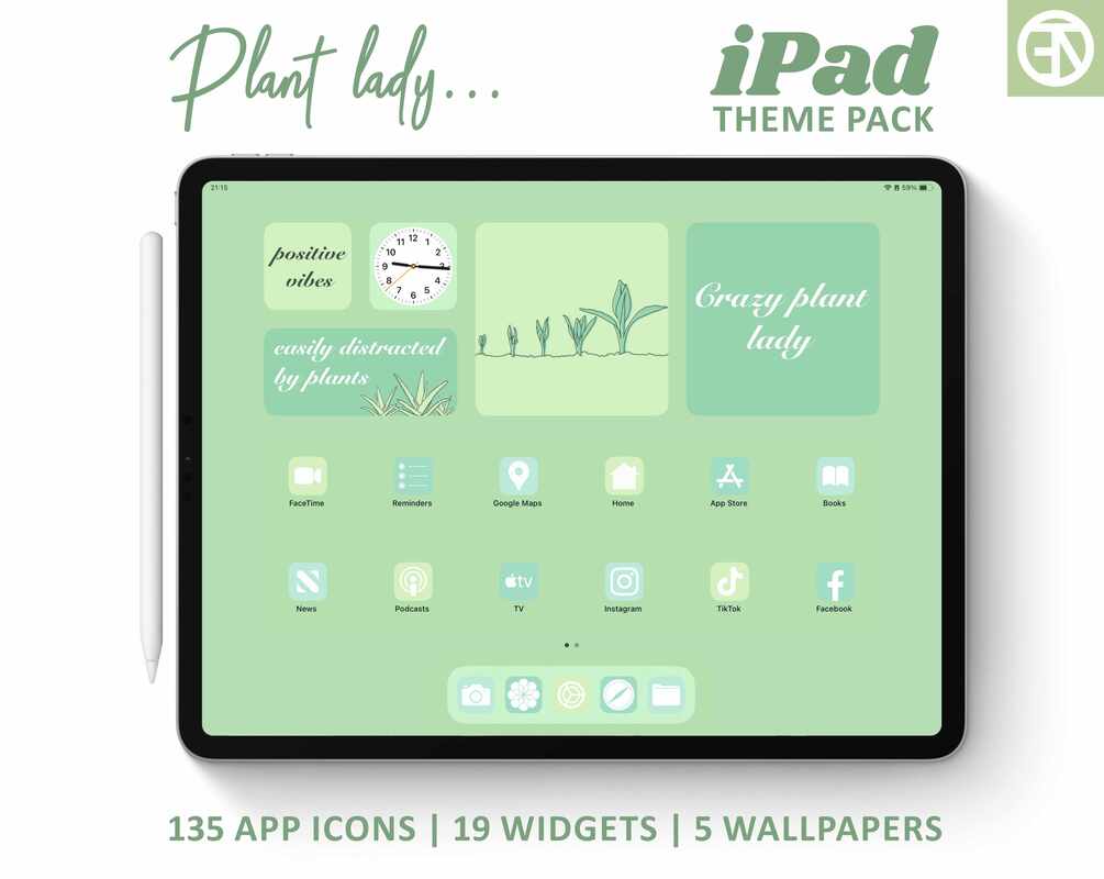 plant-lady-ipad-app-icons-green-ipad-wallpaper-garden-aesthetic-ipad