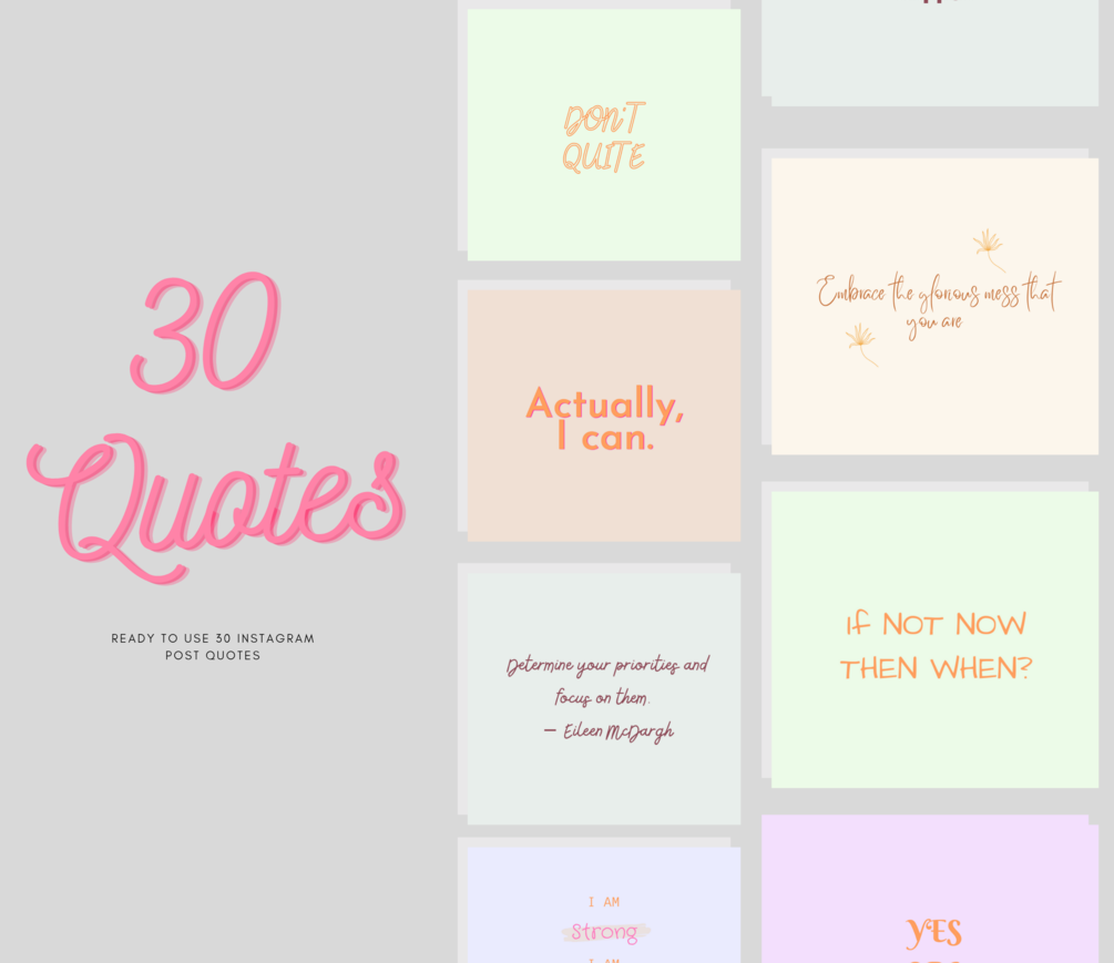 39 instagram post templates girl boss motivational quotes pink