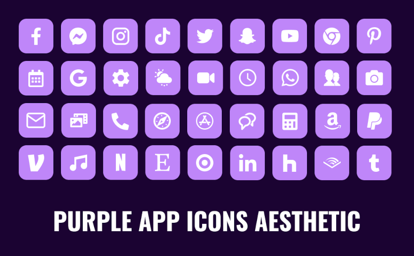 Purple iOS App Icons