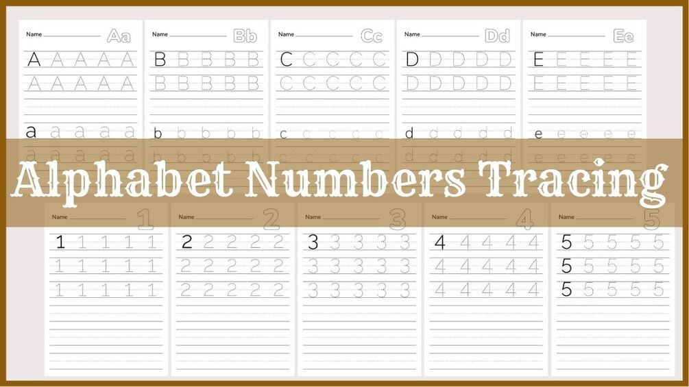 Alphabet Numbers Tracing