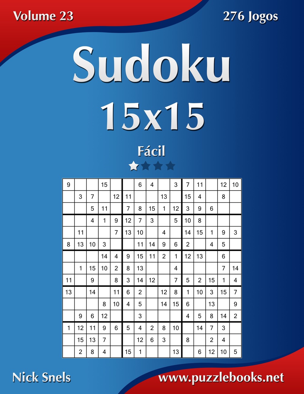 Sudoku 15x15 F cil Volume 23 276 Jogos
