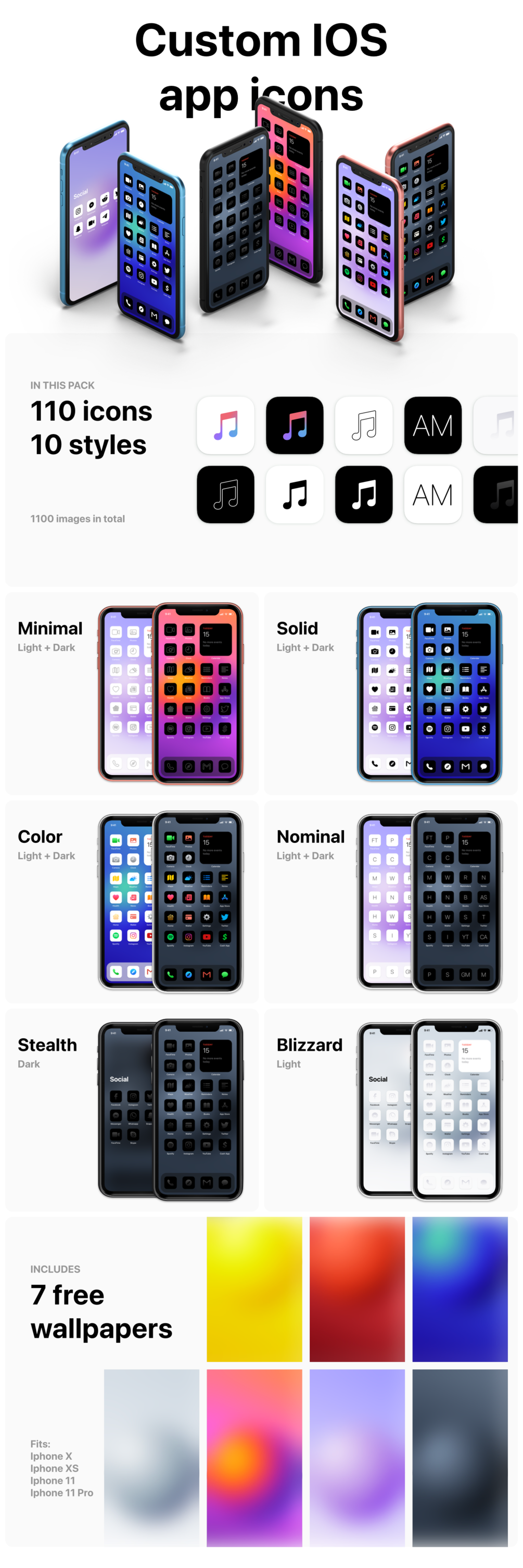 IOS App Icons Ultimate Pack: 10 Styles.