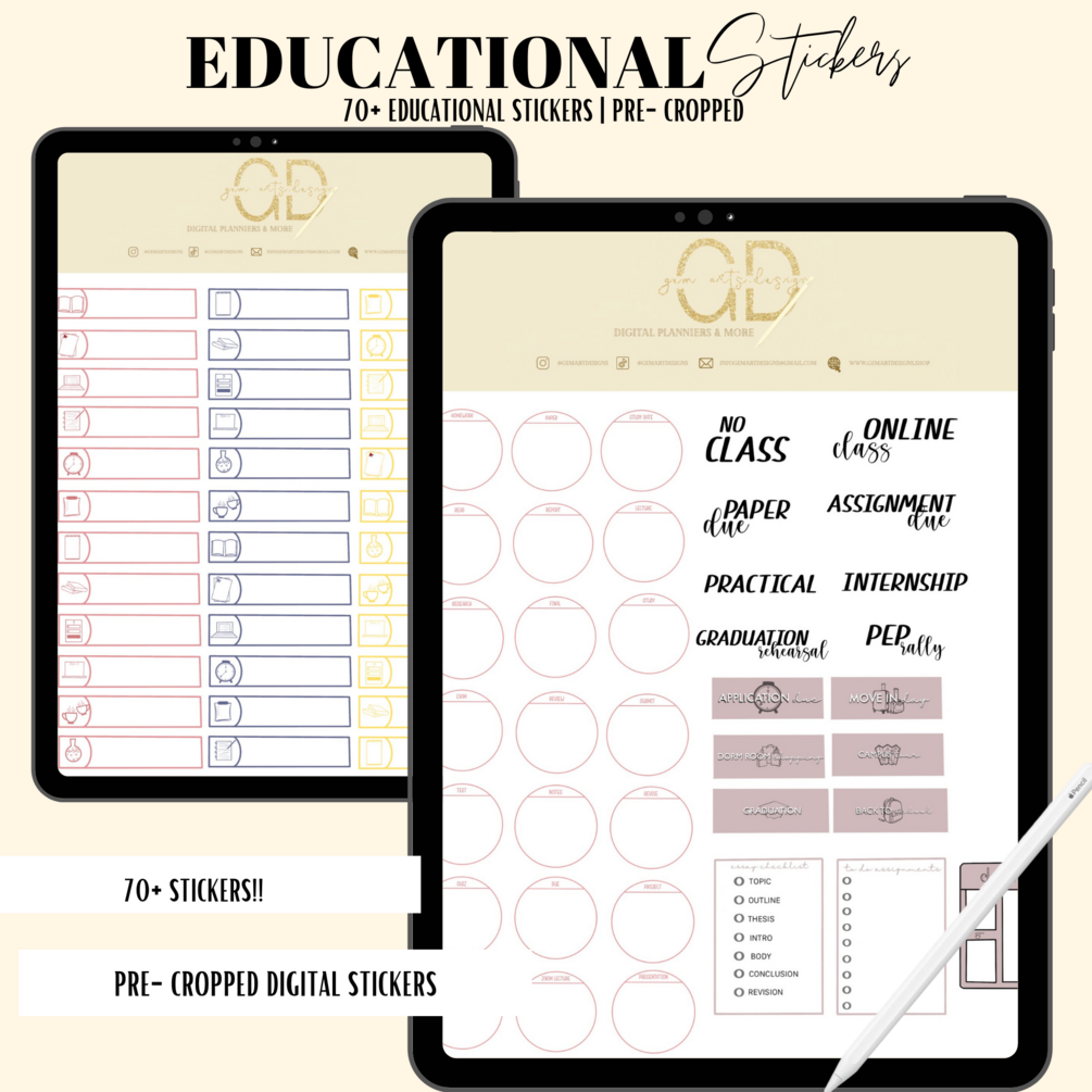 Educational Stickers PreCropped