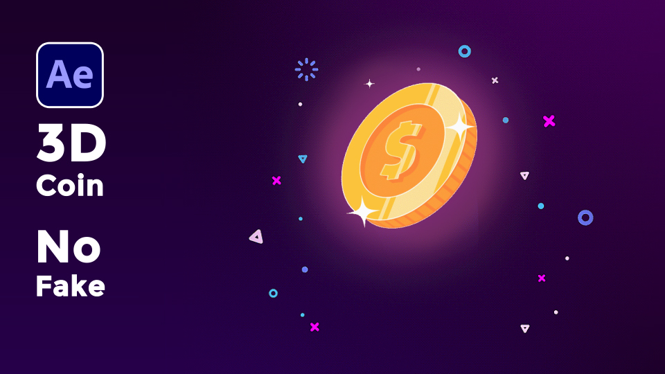 3D Shiny Coin Animation in After Effects