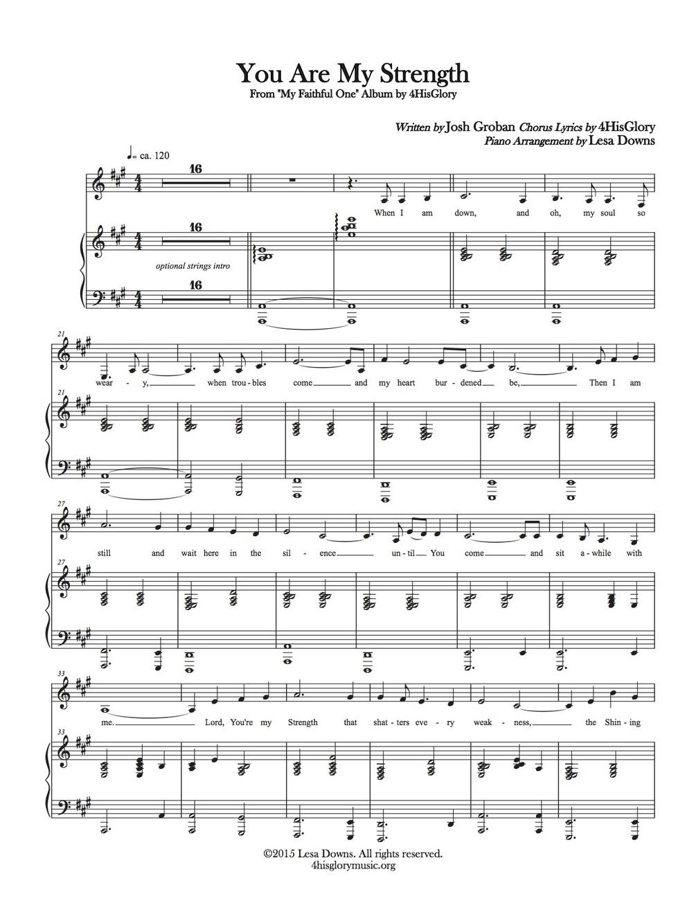 You Are My Strength Sheet Music