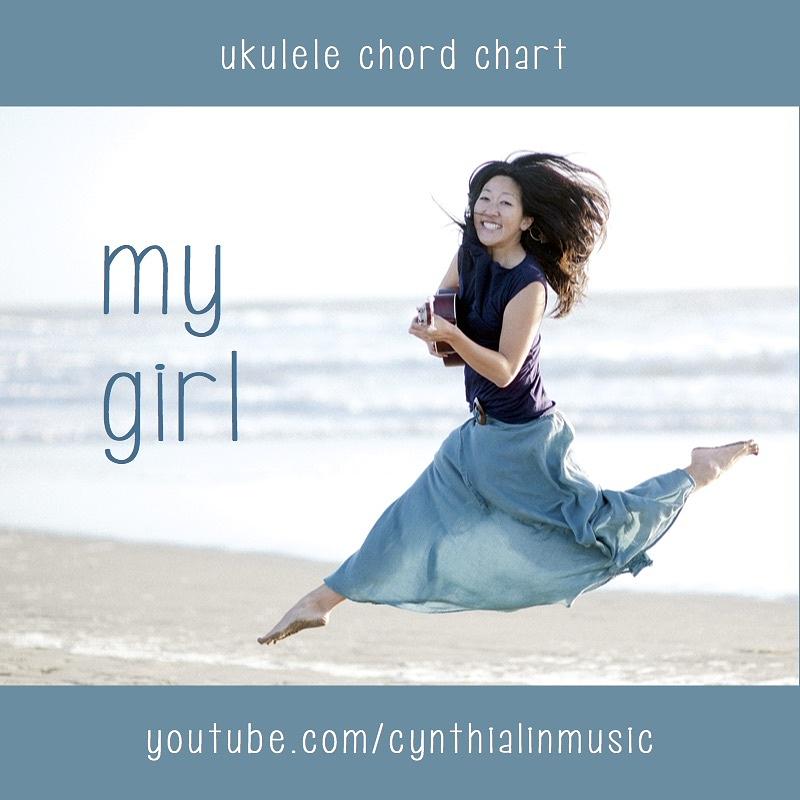 my girl beginner ukulele chord chart