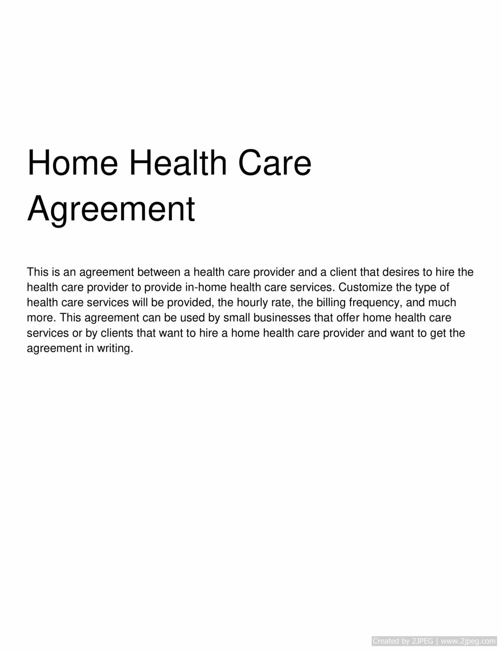 home-health-care-agreement