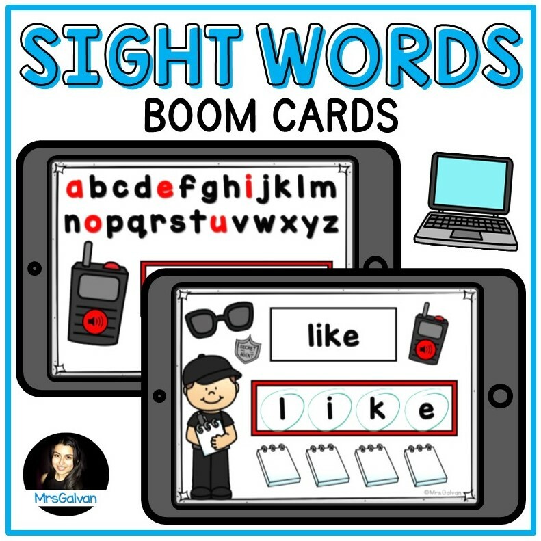 Sight Word Boom Cards With Audio Sound