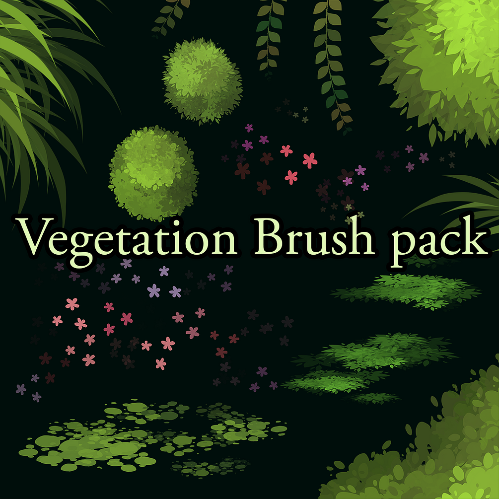 Vegetation Brush Pack 8 brushes