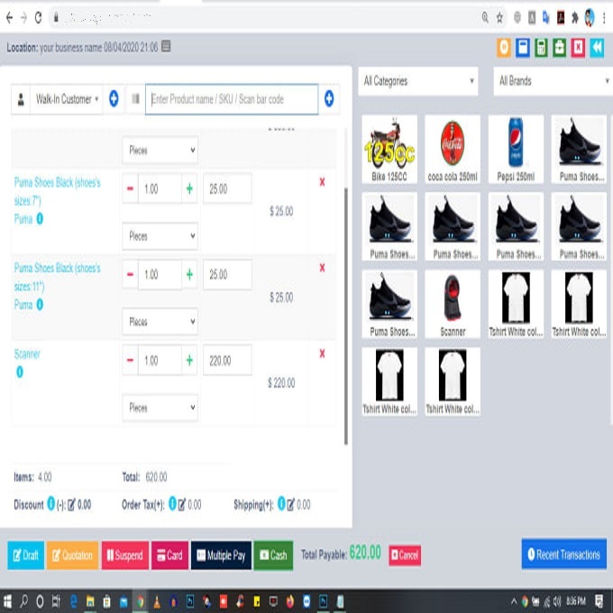 I will install inventory management system with point of sale (source