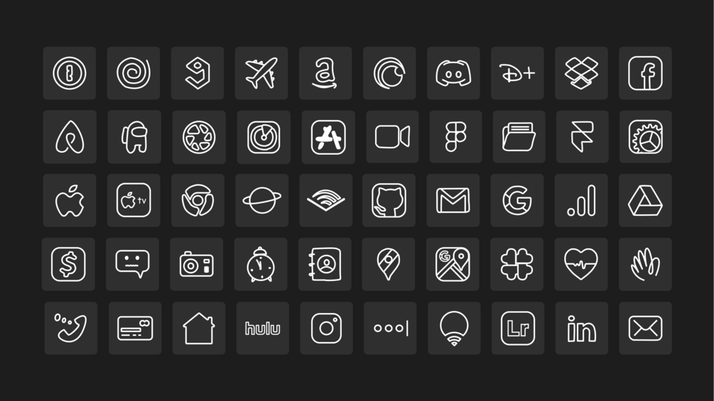 iOS icon pack - Minimal icon set