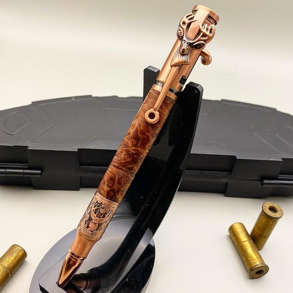 Maple Burl Bolt-Action Pen