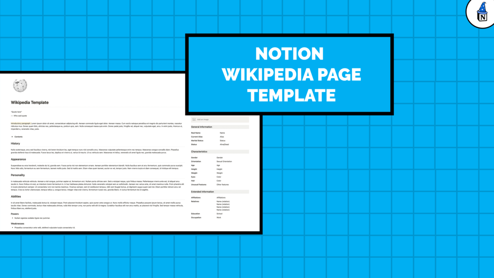 Notion Wikipedia Page Template