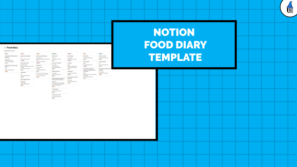 Notion Food Diary Template