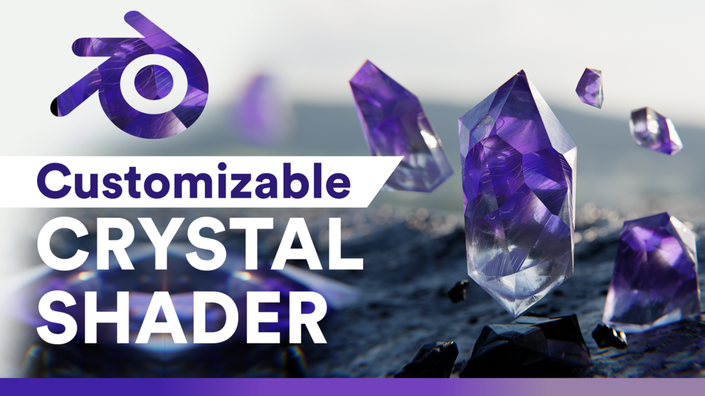 Blender Crystal Shader (Customizable)