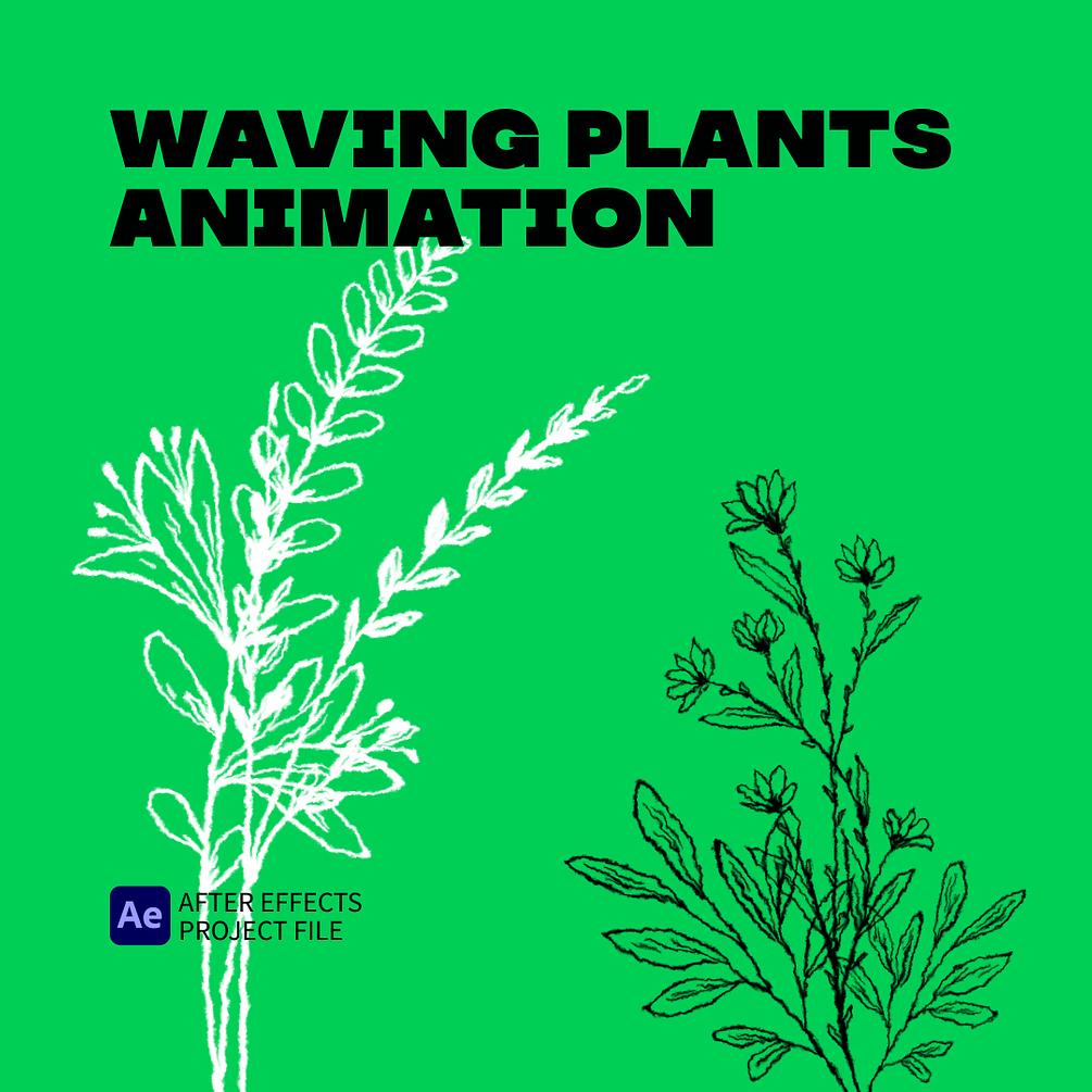Waving Plants Animation. After Effects Project File