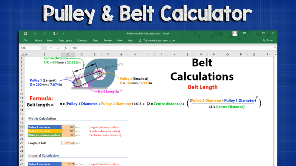 Pulley and Belt Calculator Canada