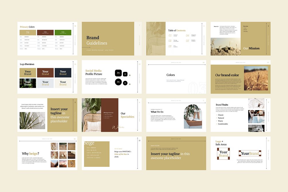 Brand Identity Guidelines Template for PowerPoint