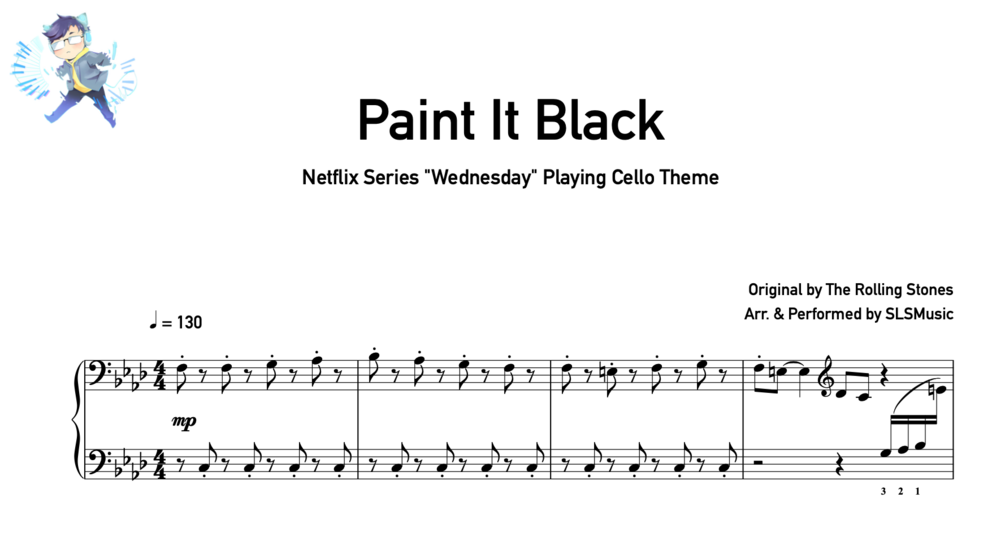 Wednesday Plays the Cello / Paint it Black