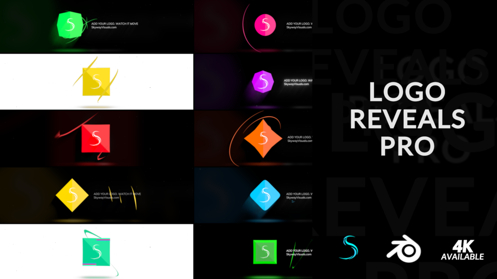 Logo Reveals Pro Blender Logo Reveal Templates