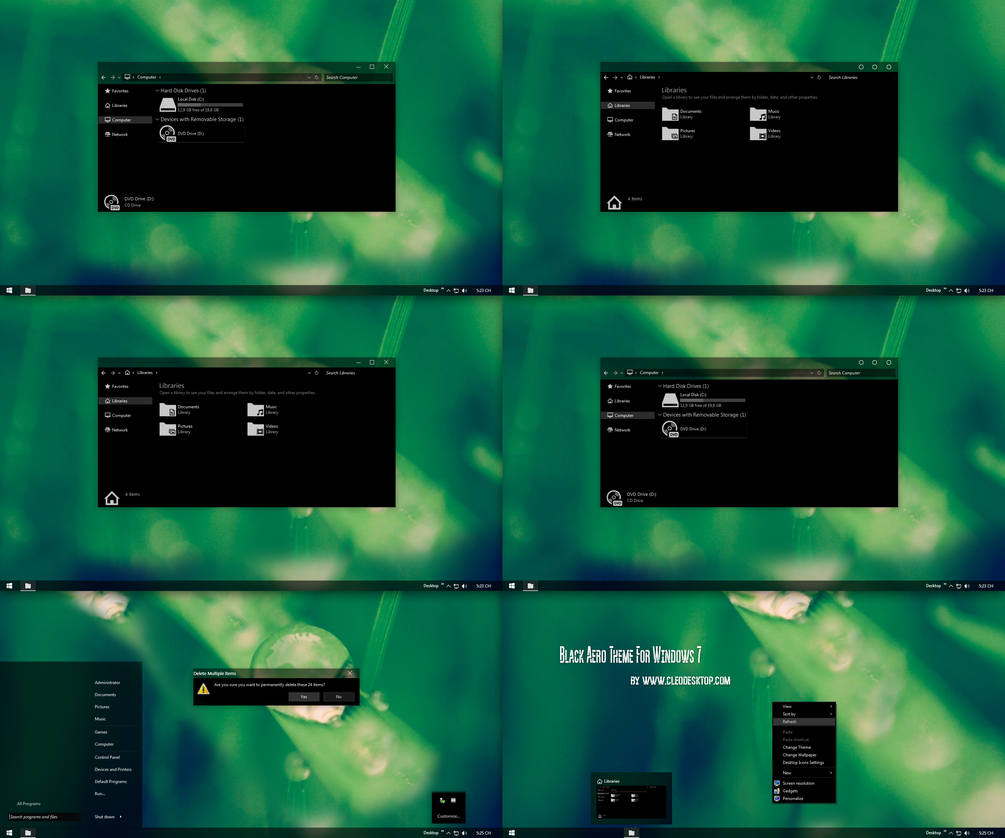 Black Aero Theme For Windows 7