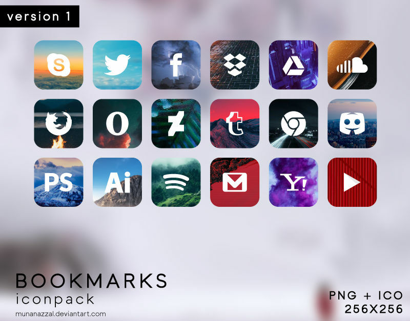 36 Icon Bookmarks Icon Pack 1 + Pack 2