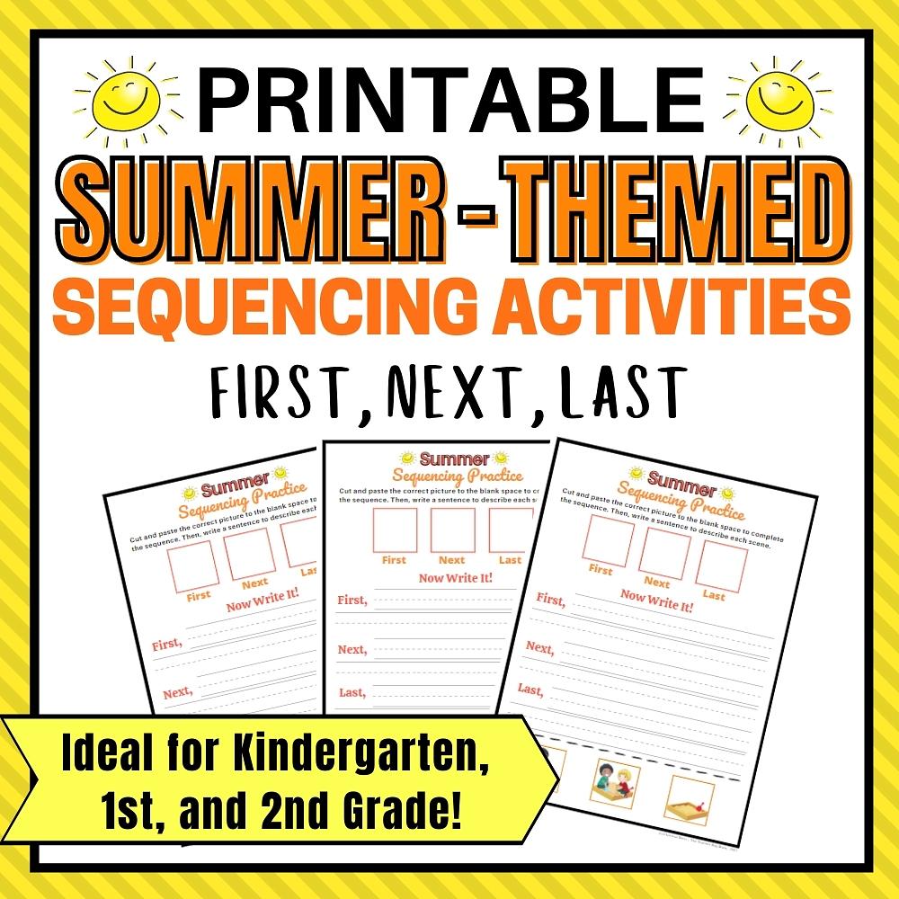 sequencing printable activities summer theme