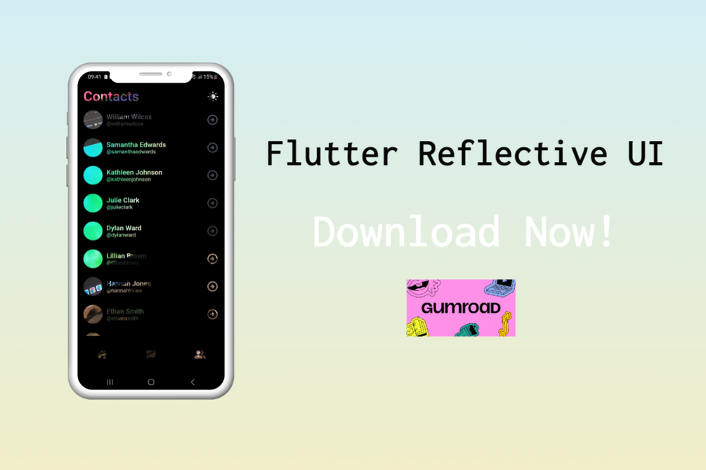 Flutter Reflective UI - Source Code