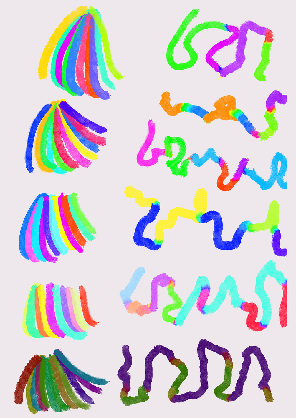 Rainbow Brush Procreate (FREE)