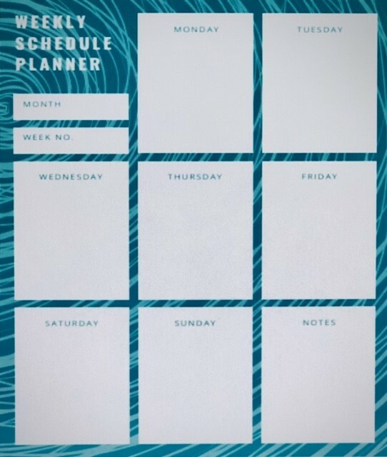 DIGITAL WEEKLY SCHEDULE PLANNER
