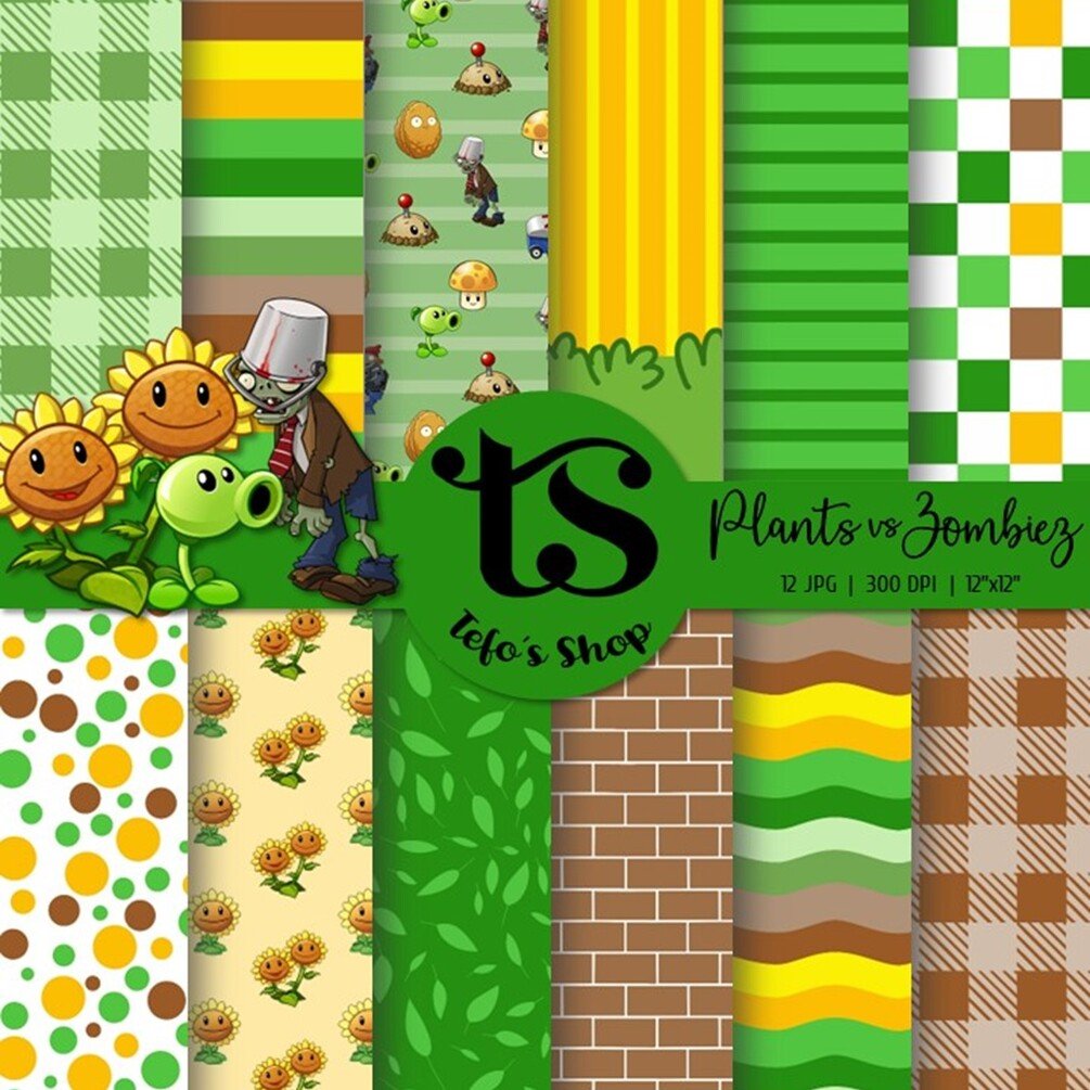 Plants vs Zombies Papeles digitales | Paper pack