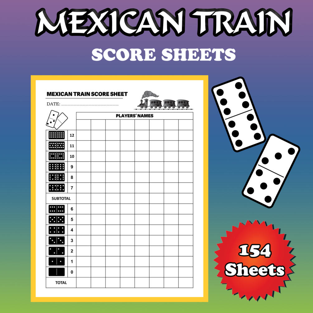 Mexican Train Score Sheet Printable Free