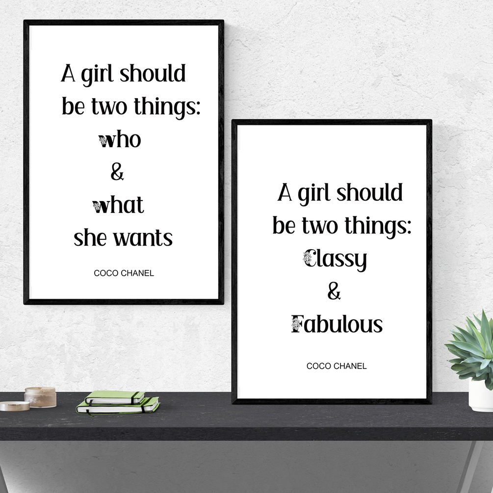 Coco chanel quote printable wall art
